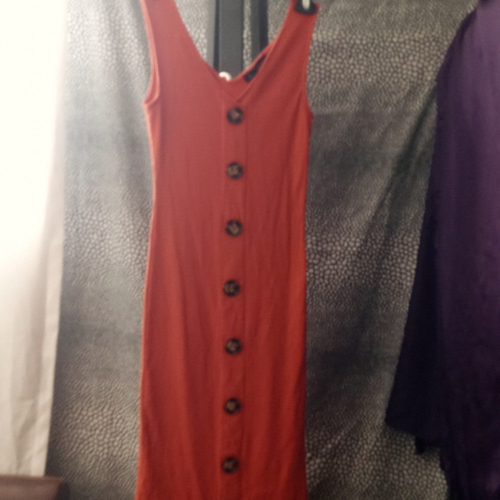 Above the knee Pumpkin Orange Safari dress